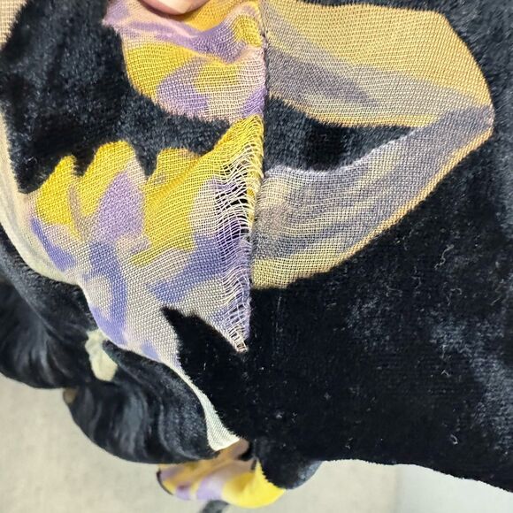 Band Of Gypsies Dress M Black Foral Burnout Velvet Lace Goth Vampy 90s Grunge - Picture 9 of 9